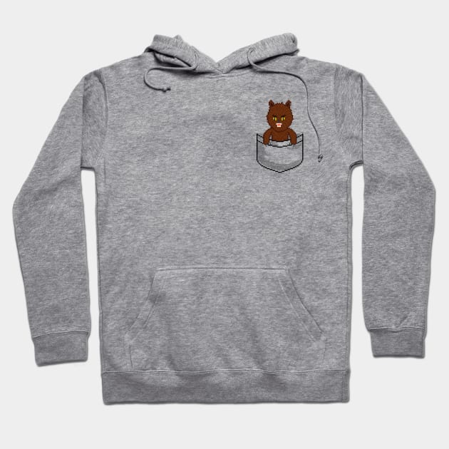 Pixel Pocket Werewolf Hoodie by gkillerb